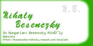 mihaly besenczky business card